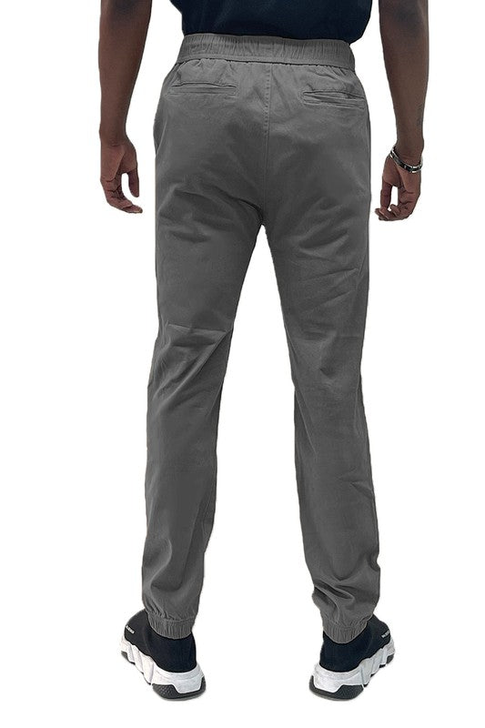 Stacey B's  Mens Solid Stretch Cargo Jogger