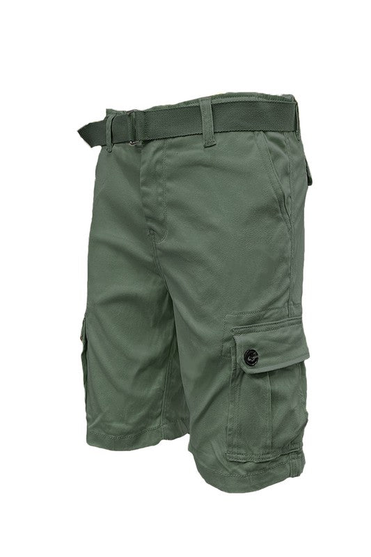 Stacey B's Weiv Mens Belted Cargo Shorts with Belt