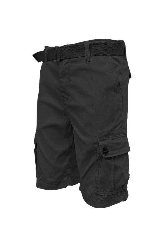 Stacey B's Weiv Mens Belted Cargo Shorts with Belt