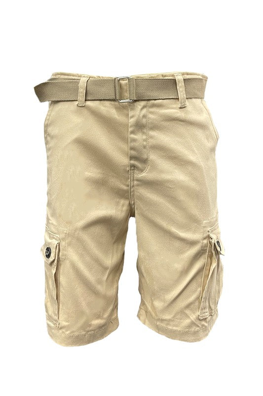 Stacey B's Weiv Mens Belted Cargo Shorts with Belt