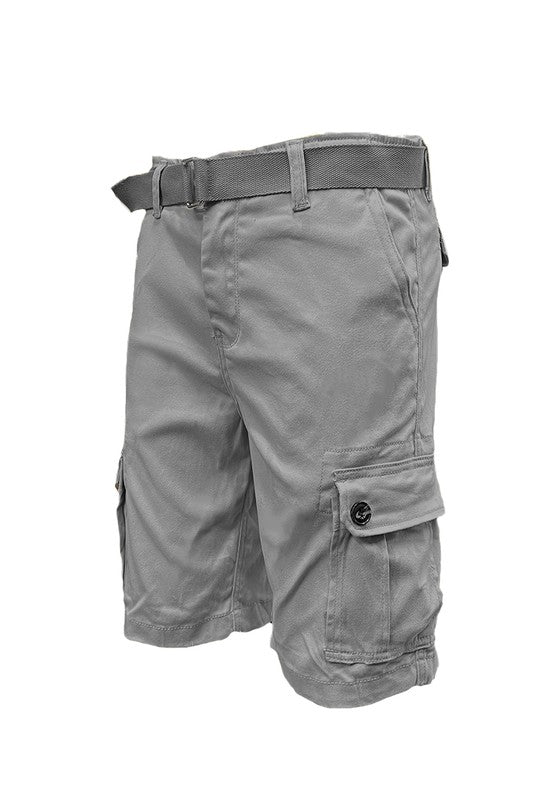 Stacey B's Weiv Mens Belted Cargo Shorts with Belt