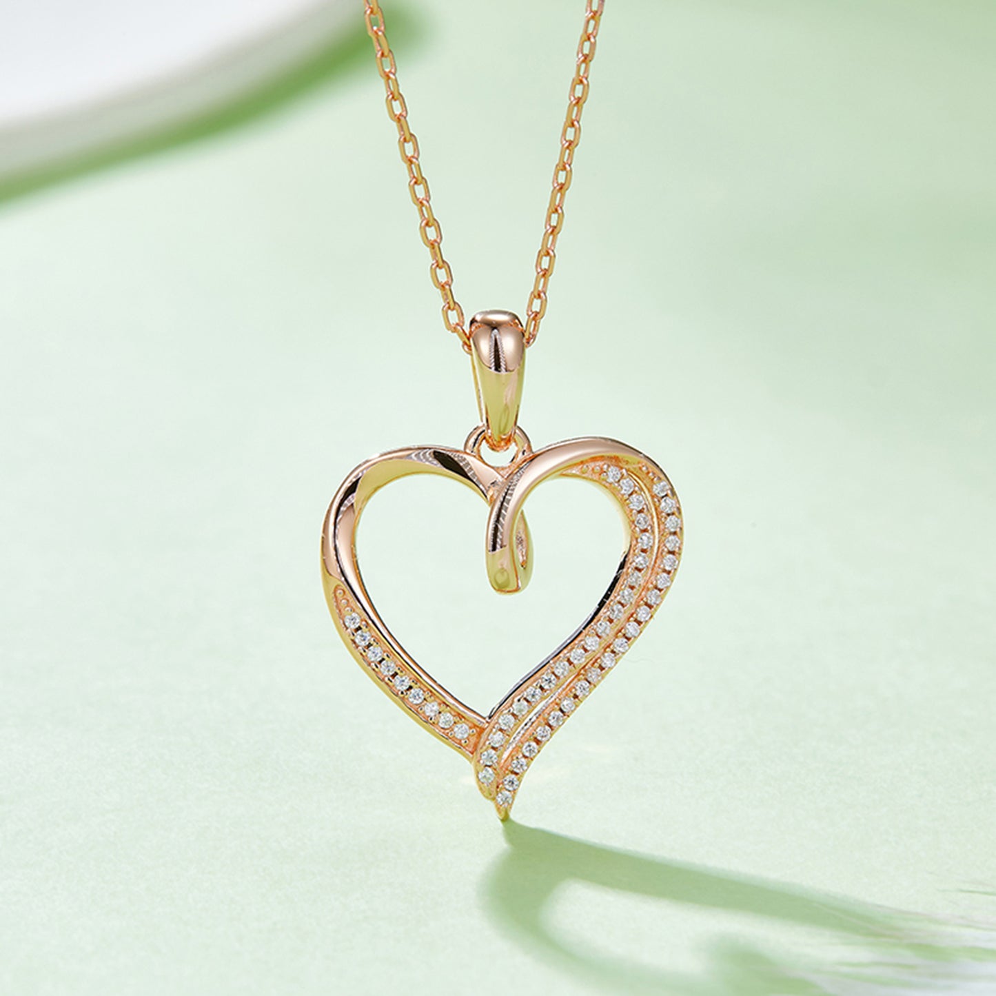 Stacey B's Moissanite 925 Sterling Silver Heart Shape Necklace