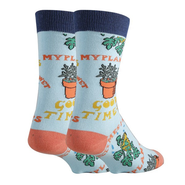 Stacey B's Wet My Plants - Mens Crew Socks