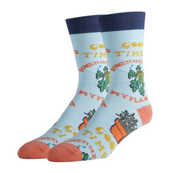 Stacey B's Wet My Plants - Mens Crew Socks