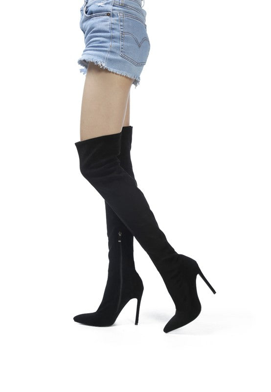 Stacey B's Tilera Stretch Over The Knee Stiletto Boots