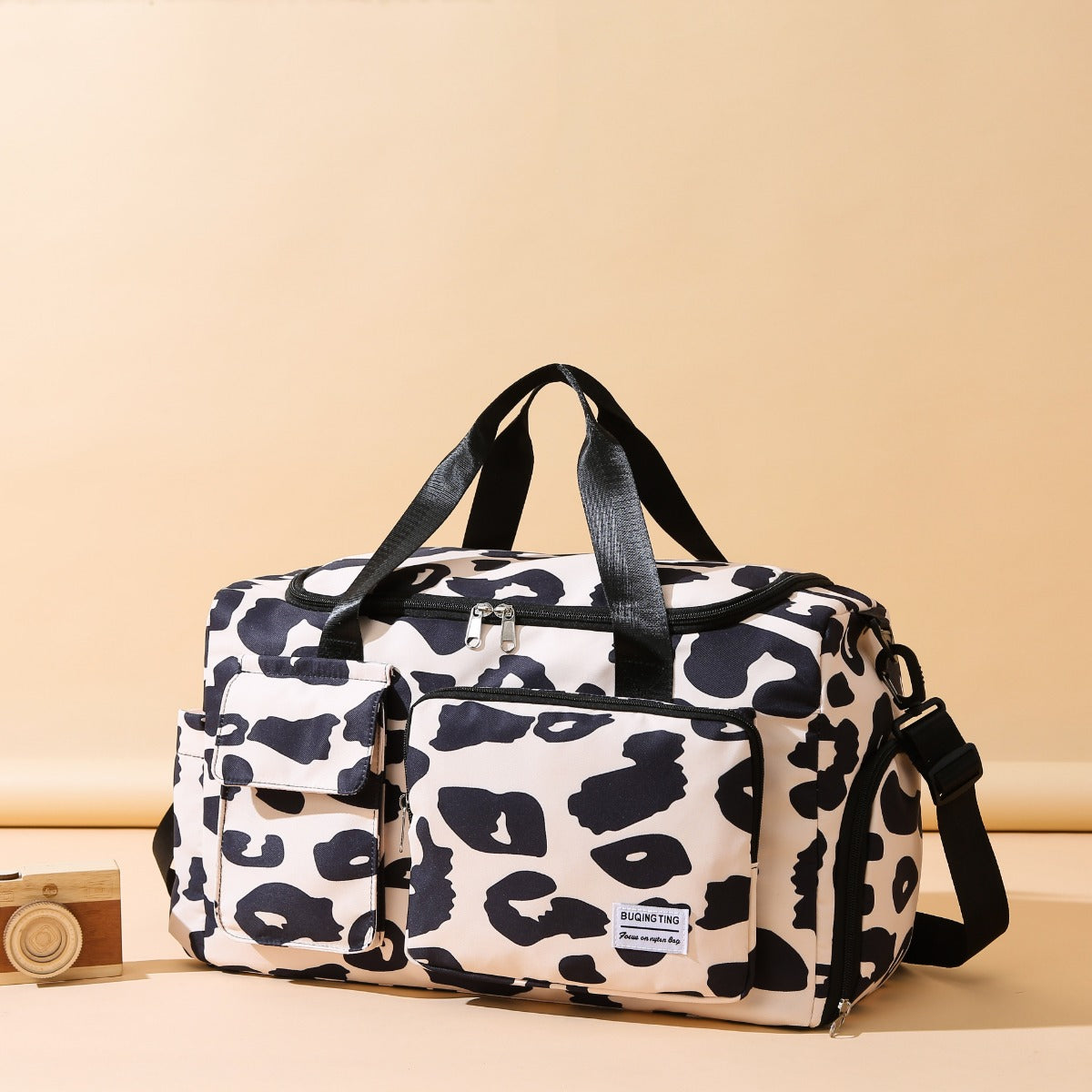 Stacey B's Oxford Cloth Animal Print Travel Bag