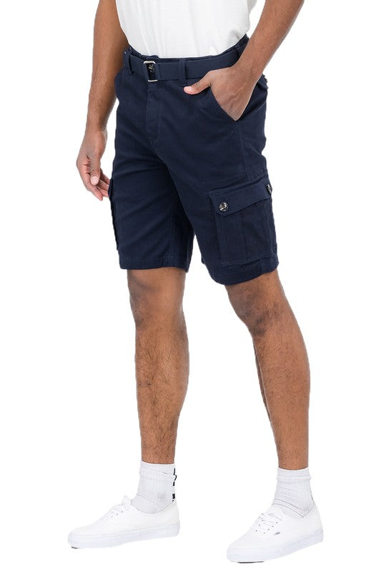 Stacey B's Weiv Mens Belted Cargo Shorts with Belt