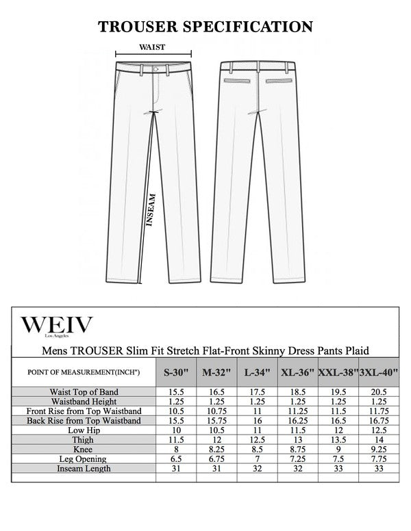 Stacey B's  Mens Plaid Trouser Pants