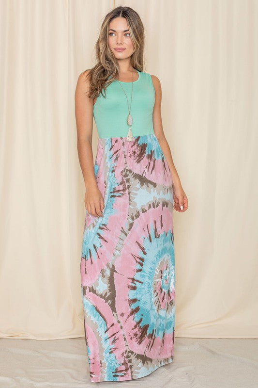 Stacey B's Plus Summer Sleeveless Maxi Dress