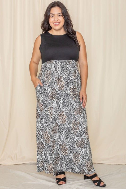 Stacey B's Plus Summer Sleeveless Maxi Dress