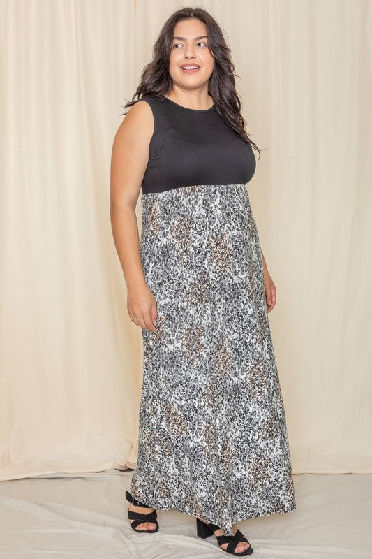 Stacey B's Plus Summer Sleeveless Maxi Dress