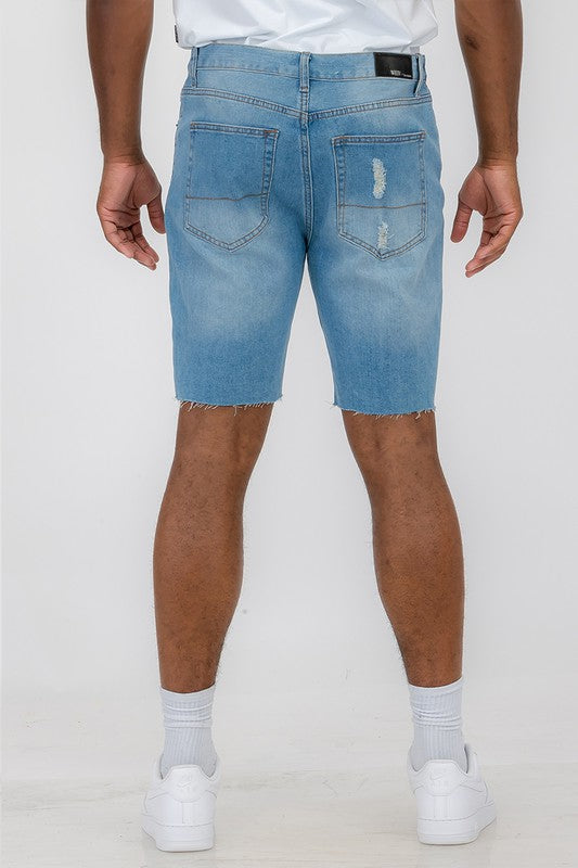 Stacey B's Distressed Stretch Denim Shorts