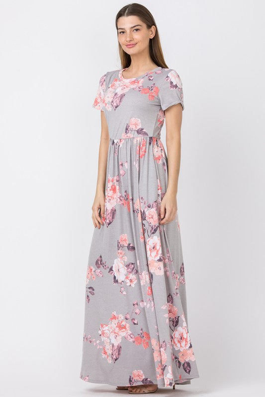 Stacey B's Vintage Floral Maxi Dress With Pockets