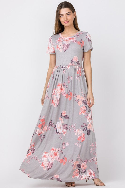 Stacey B's Vintage Floral Maxi Dress With Pockets