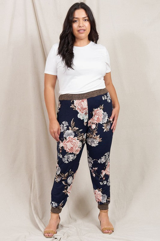 Stacey B's  Rose Print Jogger