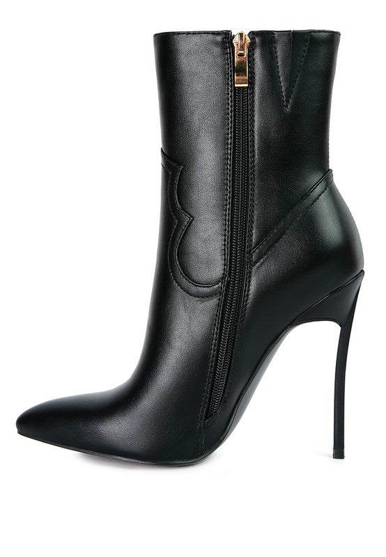 Stacey B's Jenner High Heel Cowgirl Ankle Boot