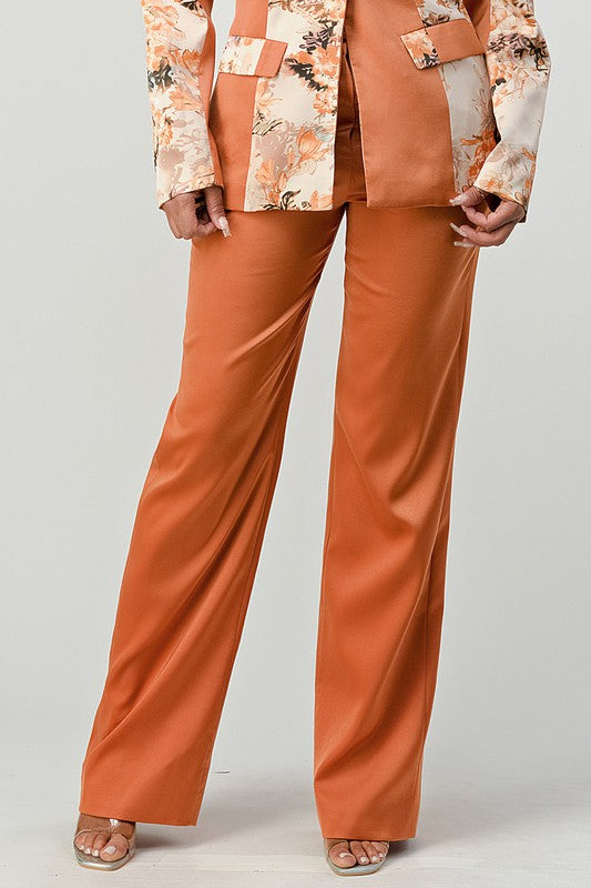 Stacey B's Athina Transition Print Blazer And Pant Suit