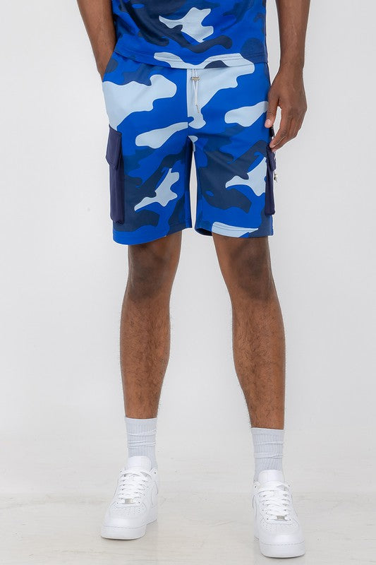 Stacey B's  Mens Full Camo Sweat Shorts