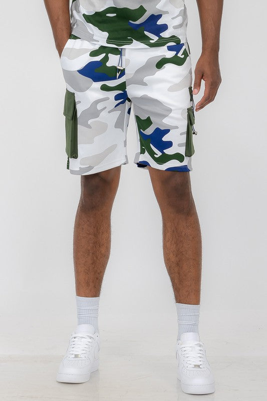 Stacey B's  Mens Full Camo Sweat Shorts