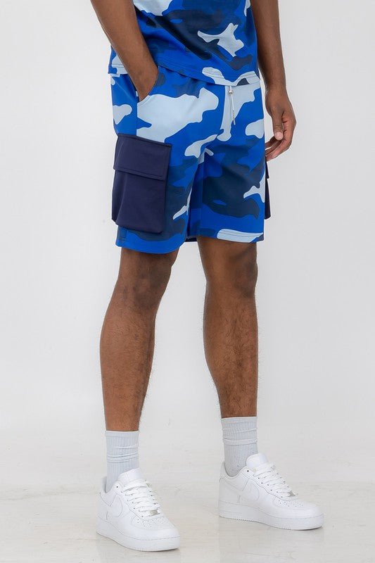 Stacey B's  Mens Full Camo Sweat Shorts