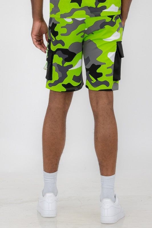 Stacey B's  Mens Full Camo Sweat Shorts