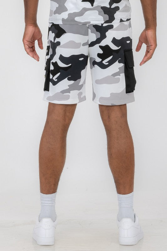 Stacey B's  Mens Full Camo Sweat Shorts