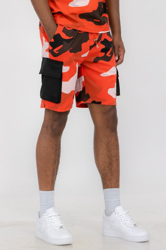 Stacey B's  Mens Full Camo Sweat Shorts