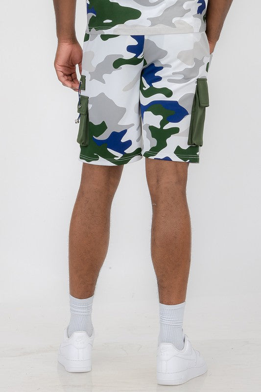 Stacey B's  Mens Full Camo Sweat Shorts