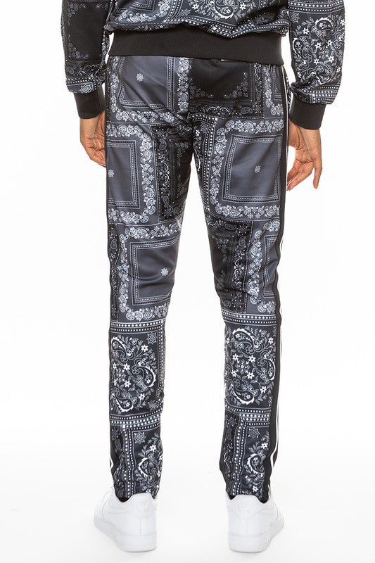 Stacey B's  Paisley Bandana Print Track Pants