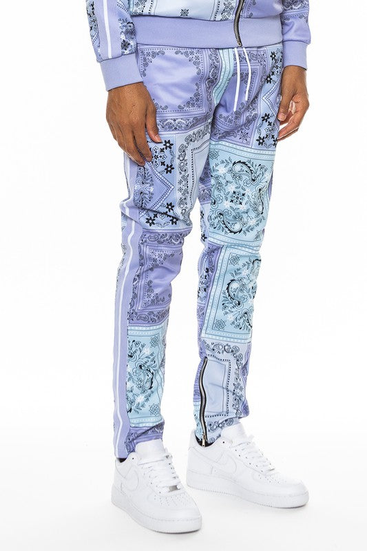 Stacey B's  Paisley Bandana Print Track Pants