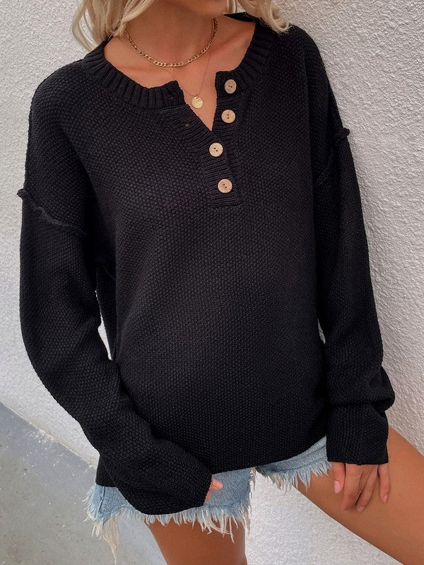 Stacey B's Women Long Sleeve Loose Fit Sweater