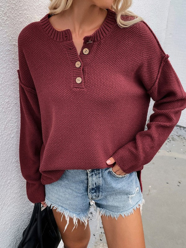 Stacey B's Women Long Sleeve Loose Fit Sweater