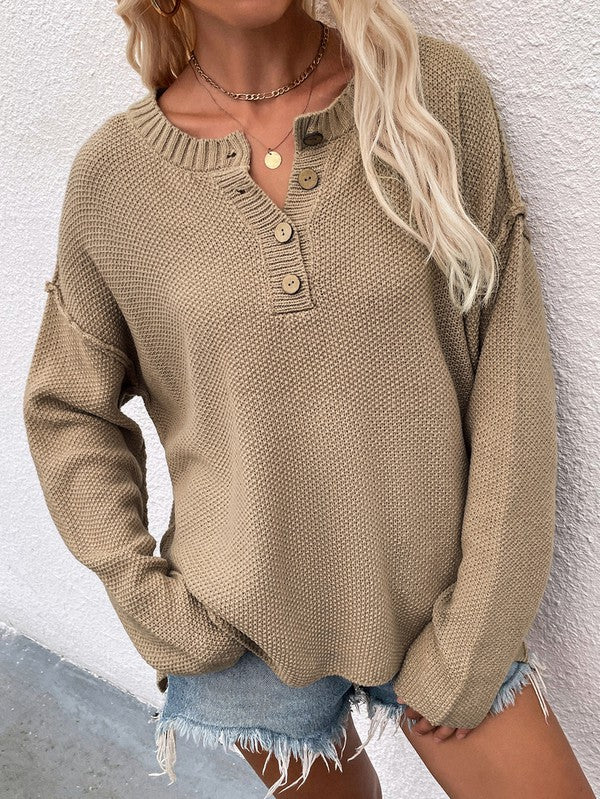 Stacey B's Women Long Sleeve Loose Fit Sweater