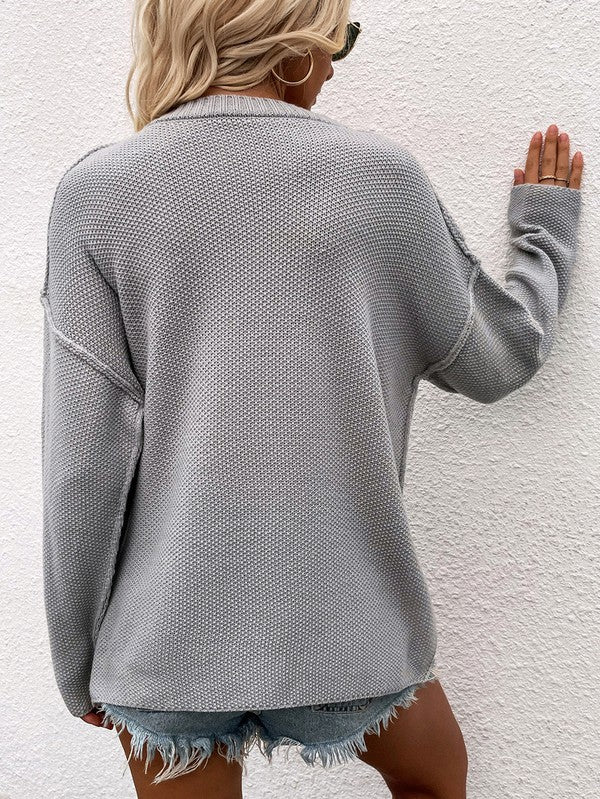 Stacey B's Women Long Sleeve Loose Fit Sweater