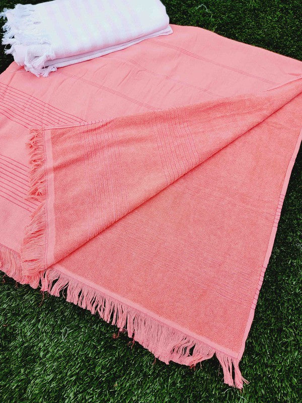 Stacey B's One sided Terry Towel - Sand free - Pink