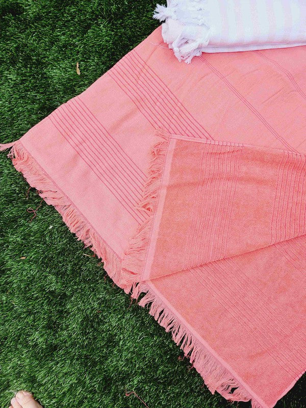 Stacey B's One sided Terry Towel - Sand free - Pink