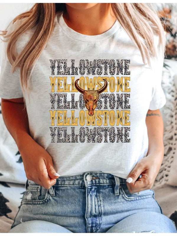 Stacey B's Yellowstone Stacked Leopard  Boutique Style Tee