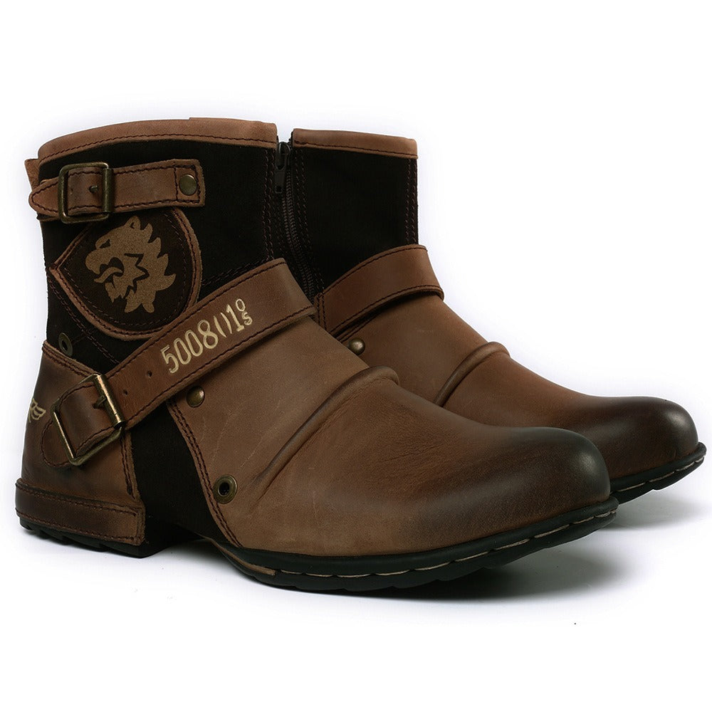 Stacey B's Western denim color changing Martin shoes for men leather shoes for men