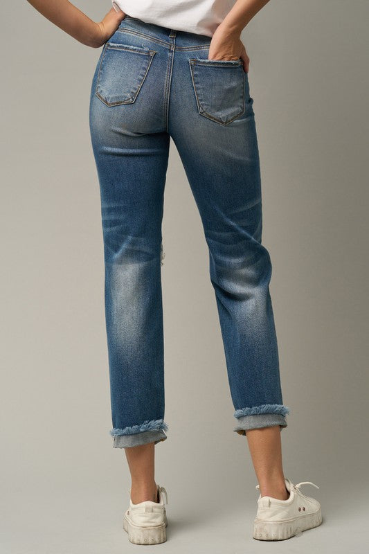 Stacey B's Mil-Rise Boyfriend Jeans