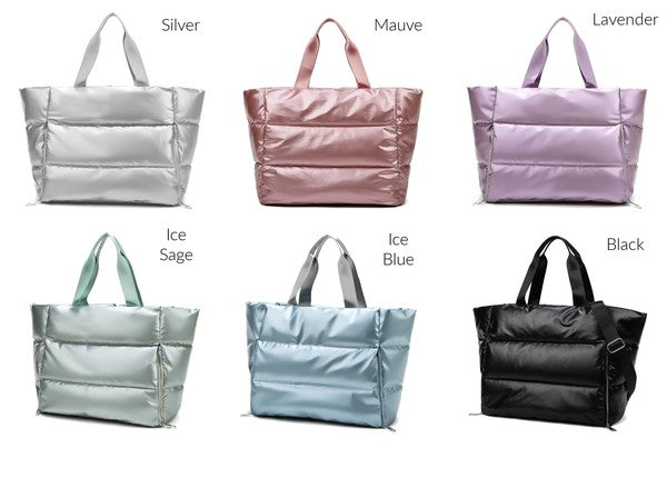 Stacey B's Metallic Puffer Tote