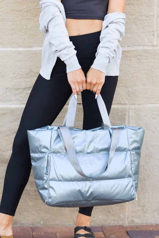 Stacey B's Metallic Puffer Tote