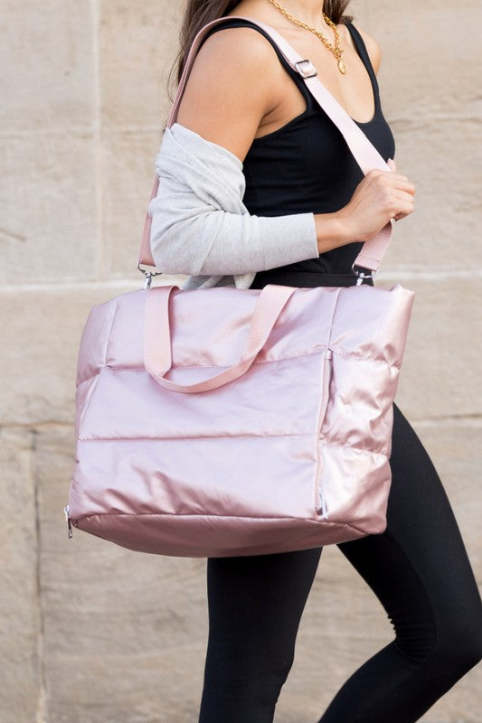 Stacey B's Metallic Puffer Tote