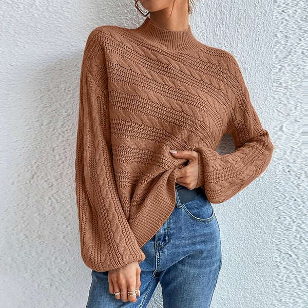 Stacey B's Women's Long Sleeve Mock Neck Sweater