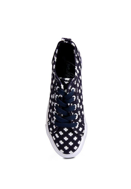 Stacey B's Glam Doll Knitted Sliver Platform Sneakers