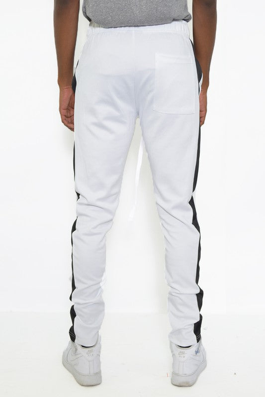 Stacey B's Slim Fit Single Stripe Track Pant