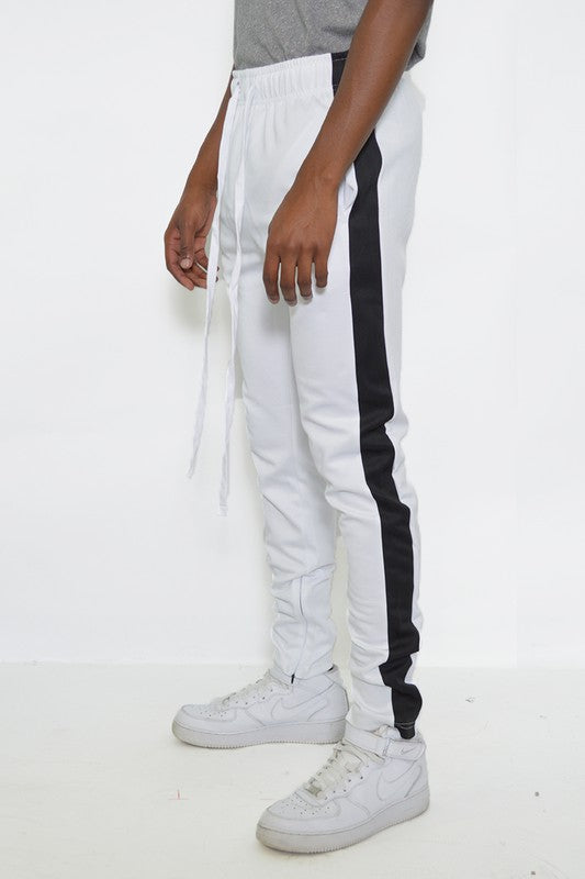 Stacey B's Slim Fit Single Stripe Track Pant