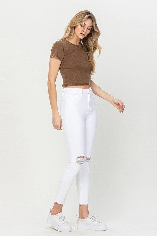 Stacey B's High Rise Crop Skinny Jeans