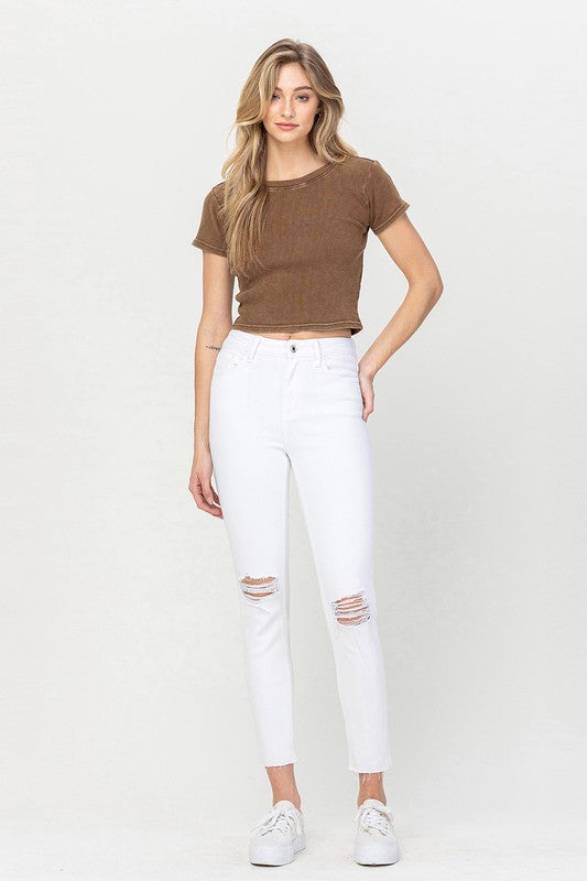 Stacey B's High Rise Crop Skinny Jeans