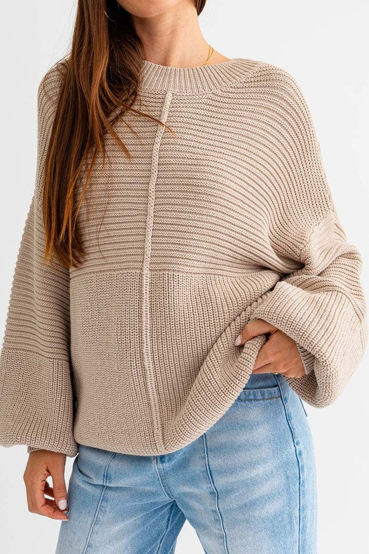 Stacey B's Ribbed Knitted Sweater