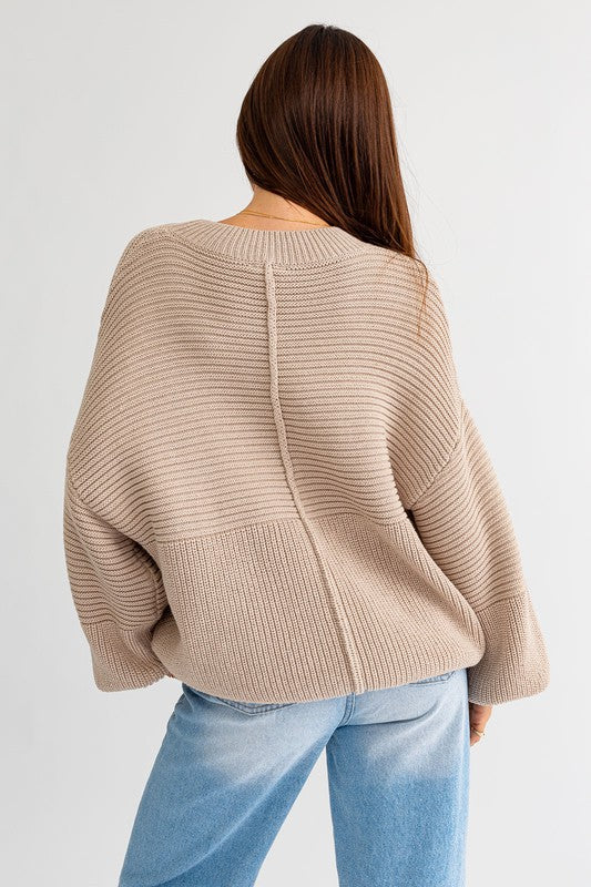 Stacey B's Ribbed Knitted Sweater